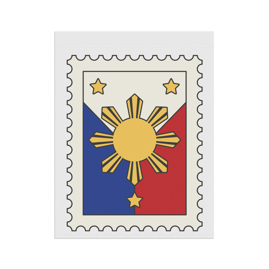 Filipino Sun Stamp Garden Flag — Patriotic Philippines House Banner