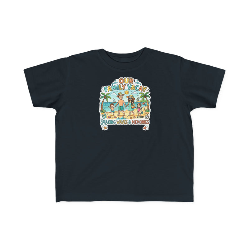 Toddler T‑Shirt — "Our Family Vacation" Beach Graphic | Summer Kids Tee