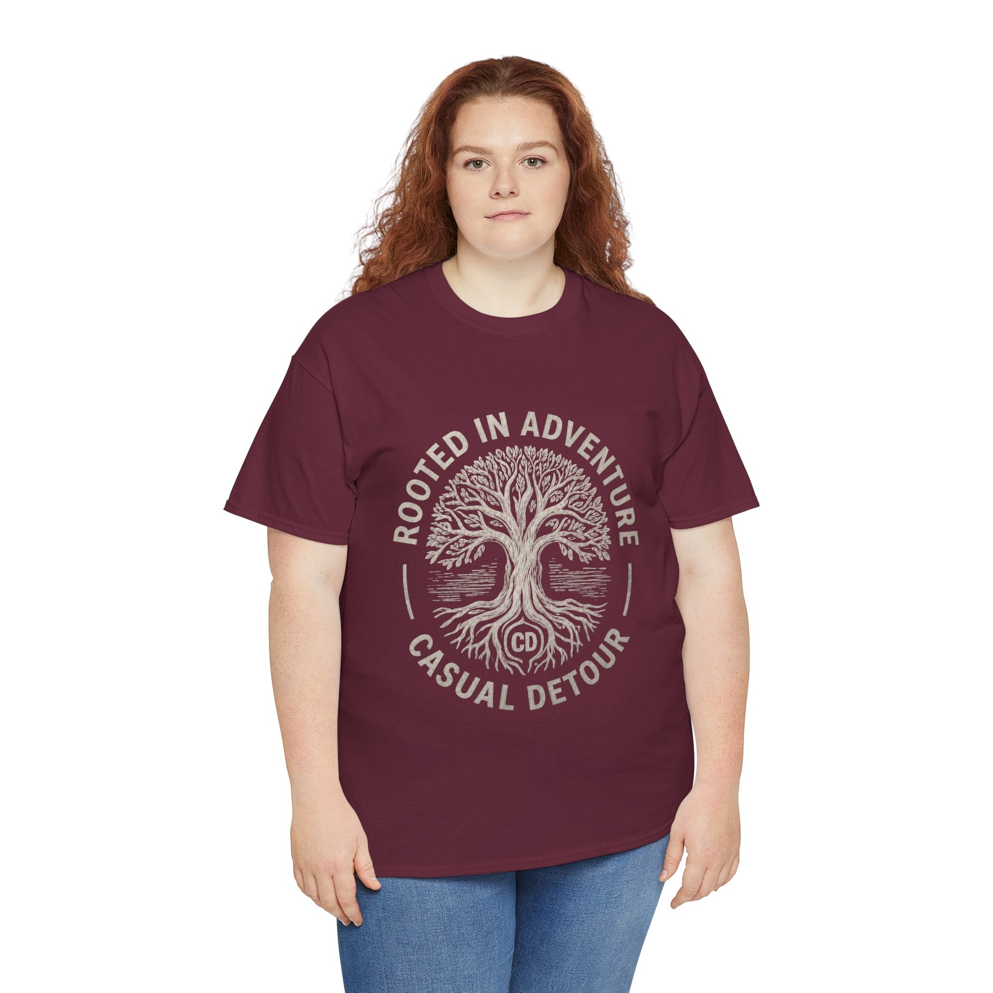 Adventure Tree T‑Shirt — "Rooted in Adventure, Casual Detour" Outdoor Graphic Tee