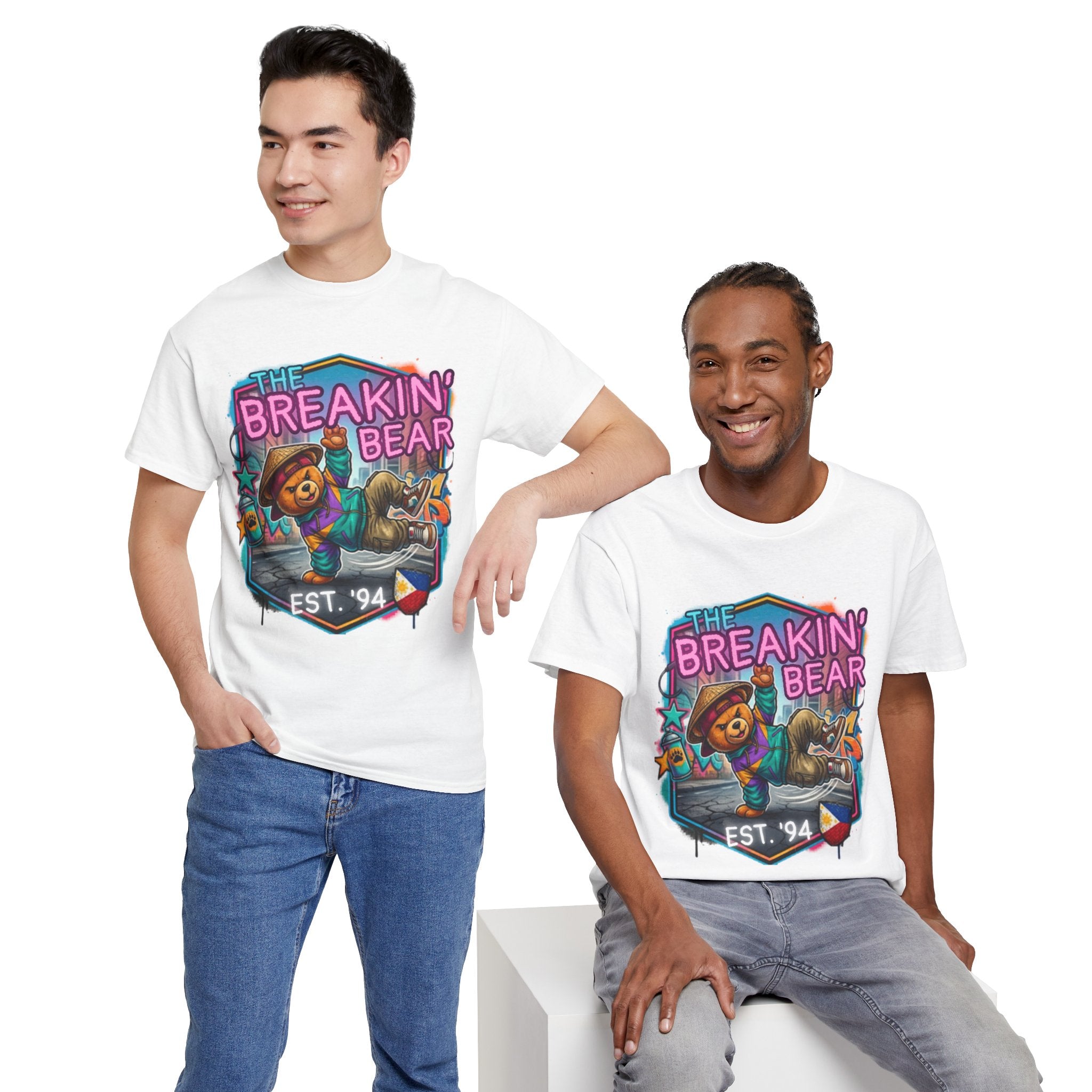 Breakin' Bear Graphic Tee — 'The Breakin' Bear' Est. '94 Retro Streetwear Filipino