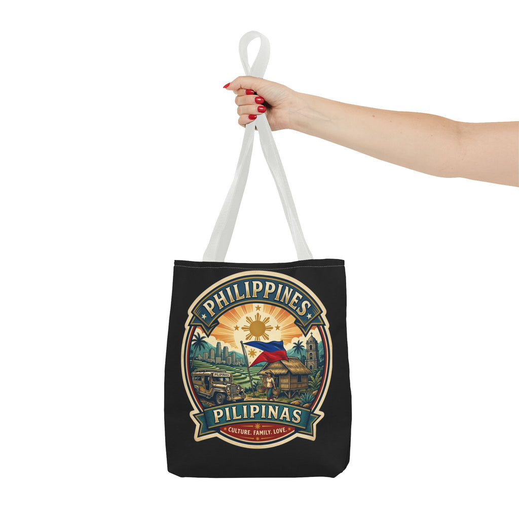 Philippines Vintage Travel Tote Bag — Pilipinas Flag & Island Scene