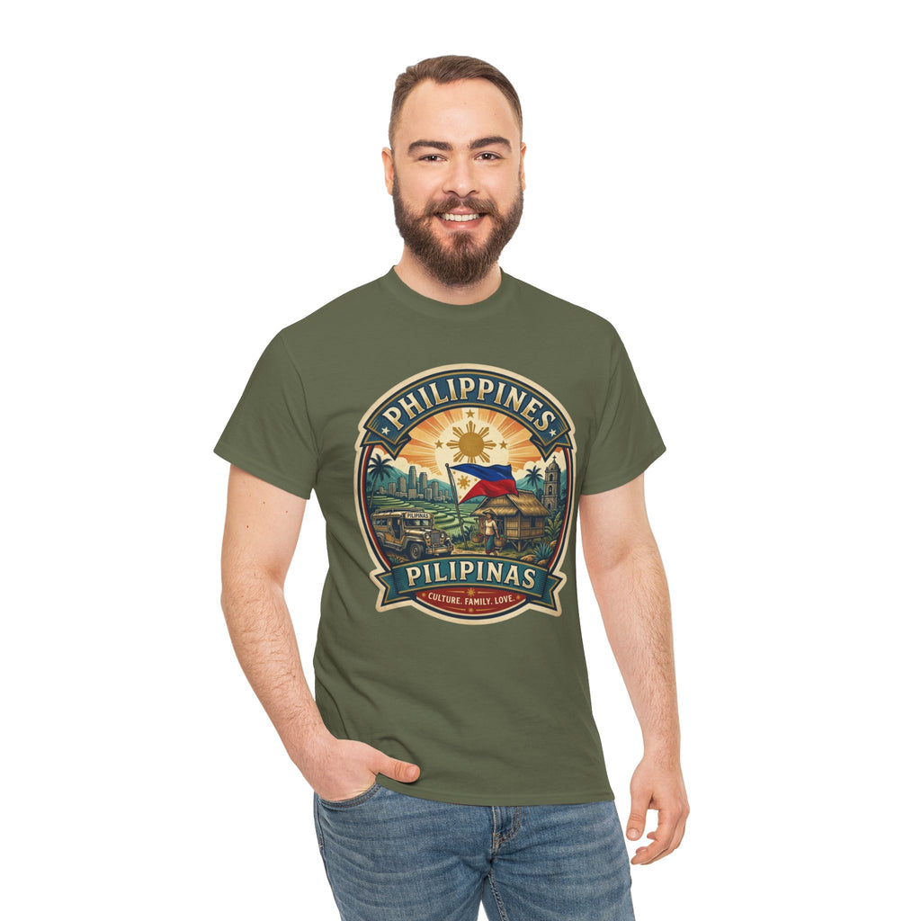 Philippines Vintage Badge T-Shirt – Filipino Pride Travel Tee