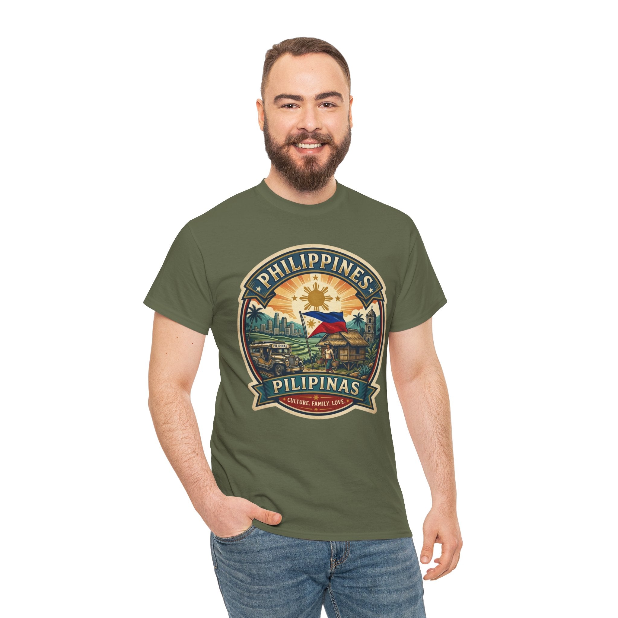Philippines Vintage Badge T-Shirt – Filipino Pride Travel Tee