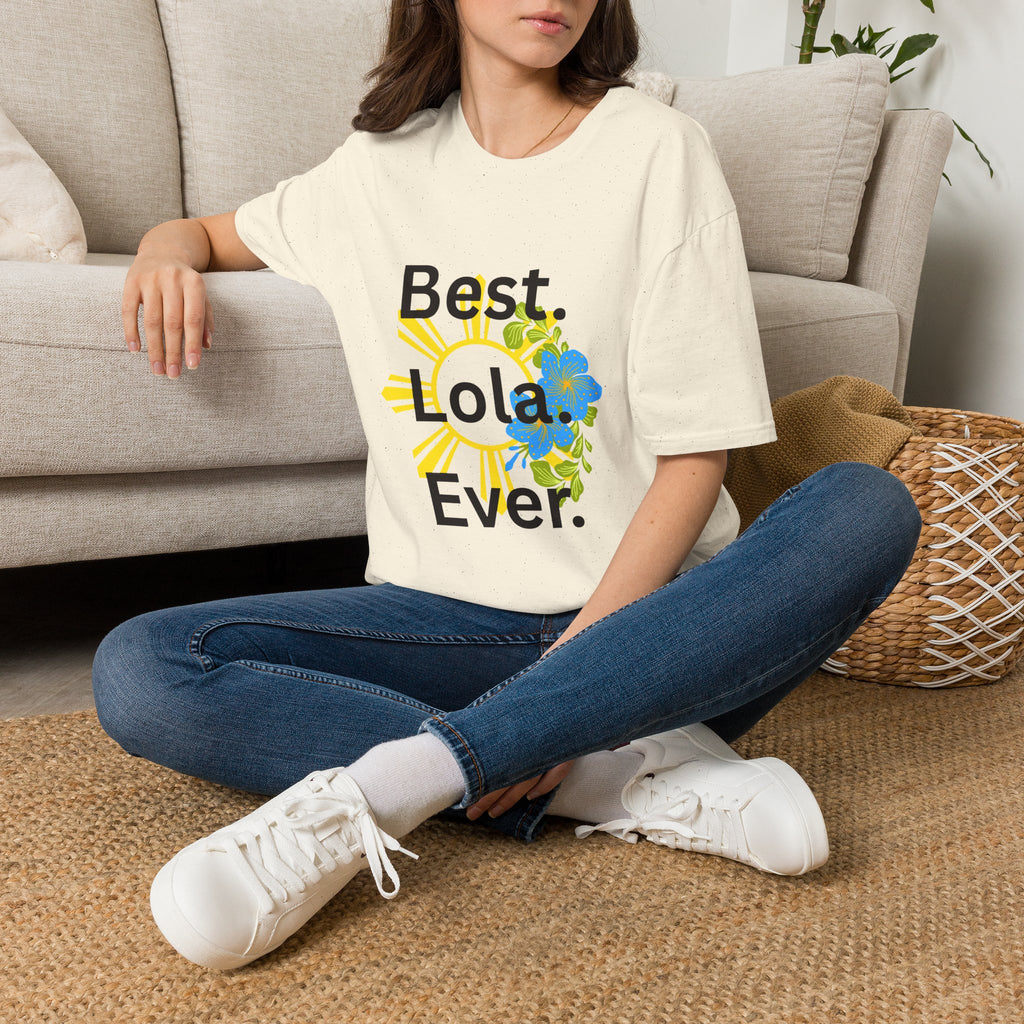 Baby boy pregnancy announcement for the Best Lola Ever T-Shirt — Floral Sun Graphic Tee for Grandma/Mother’s Day