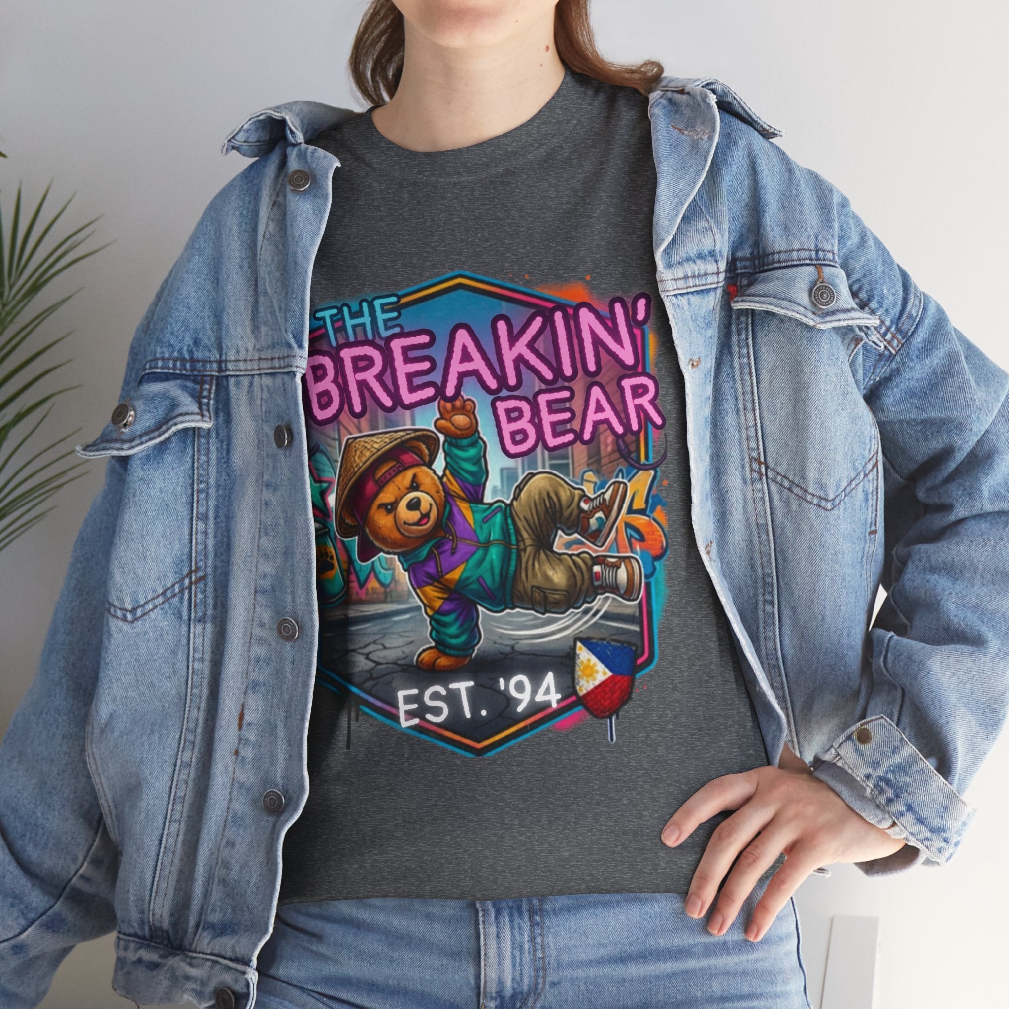 Breakin' Bear Graphic Tee — 'The Breakin' Bear' Est. '94 Retro Streetwear Filipino