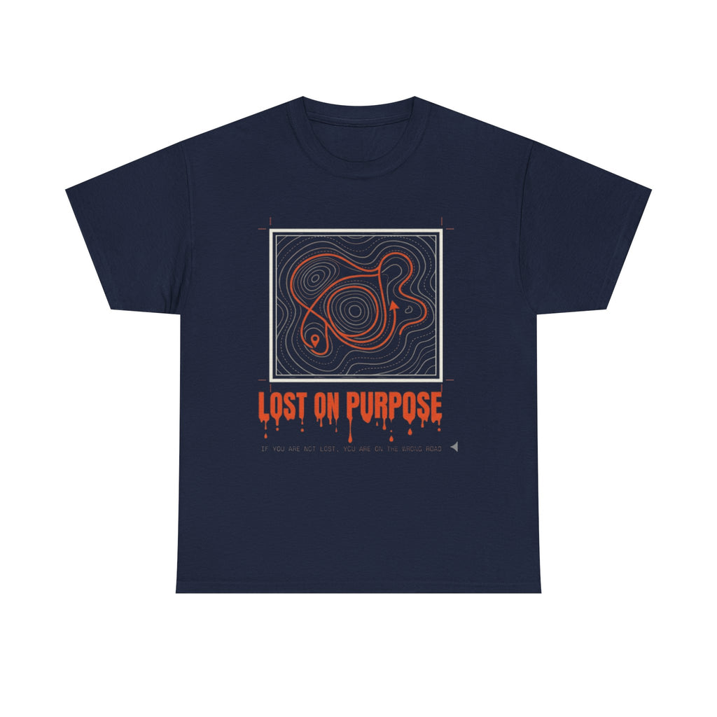 Lost On Purpose T-Shirt - Casual Detour-— Abstract Line Art Graphic Tee