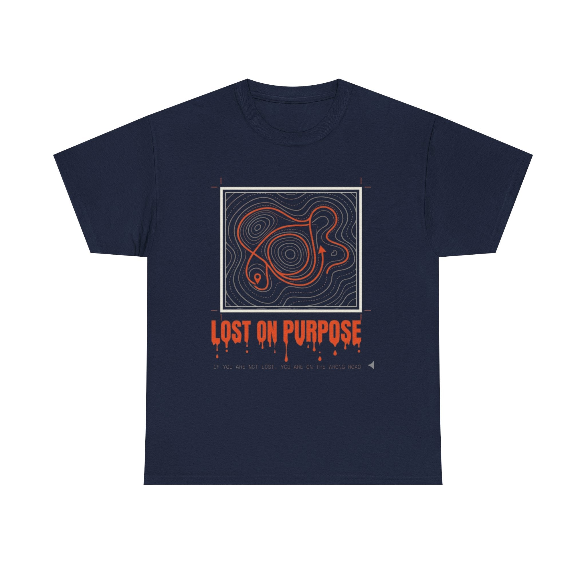 Lost On Purpose T-Shirt - Casual Detour-— Abstract Line Art Graphic Tee