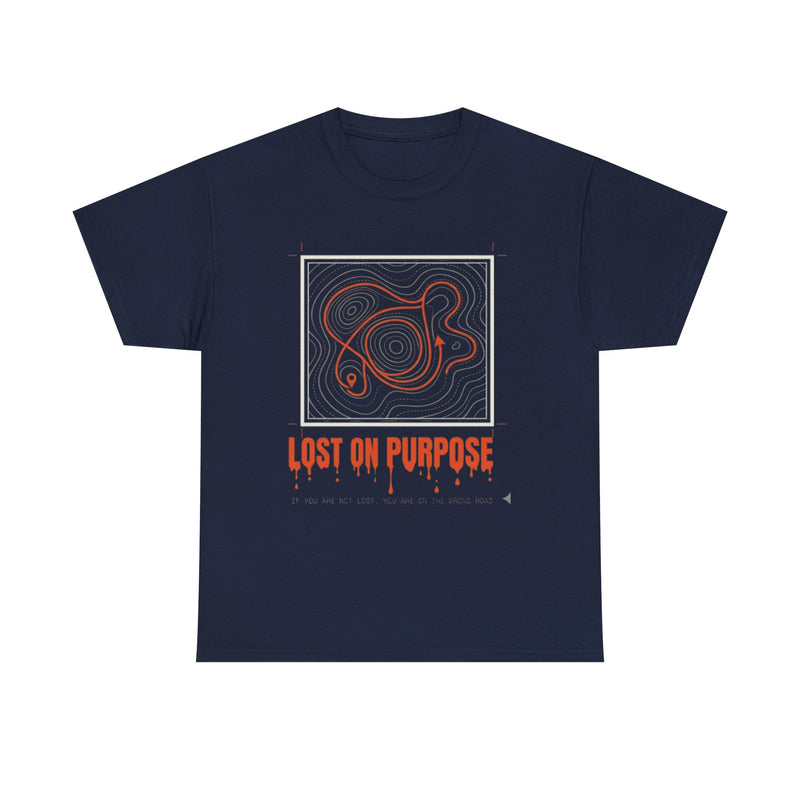 Lost on Purpose Graphic Tee — Abstract Map Design