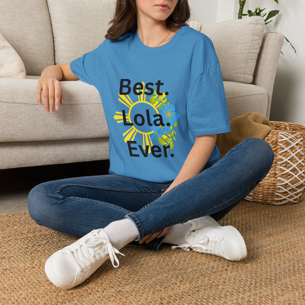 Baby boy pregnancy announcement for the Best Lola Ever T-Shirt — Floral Sun Graphic Tee for Grandma/Mother’s Day