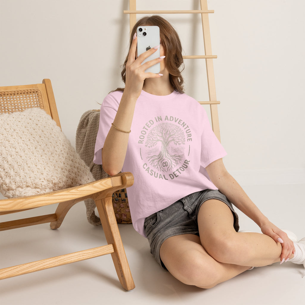Adventure Tree T‑Shirt — "Rooted in Adventure, Casual Detour" Outdoor Graphic Tee