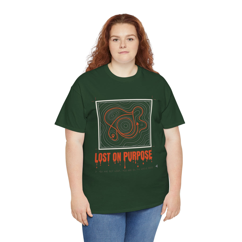 Lost On Purpose T-Shirt - Casual Detour-— Abstract Line Art Graphic Tee