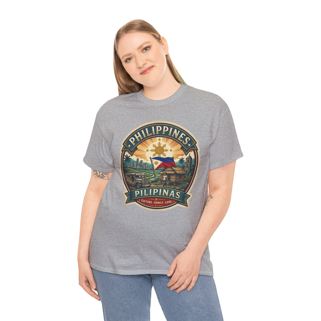 Philippines Vintage Badge T-Shirt – Filipino Pride Travel Tee