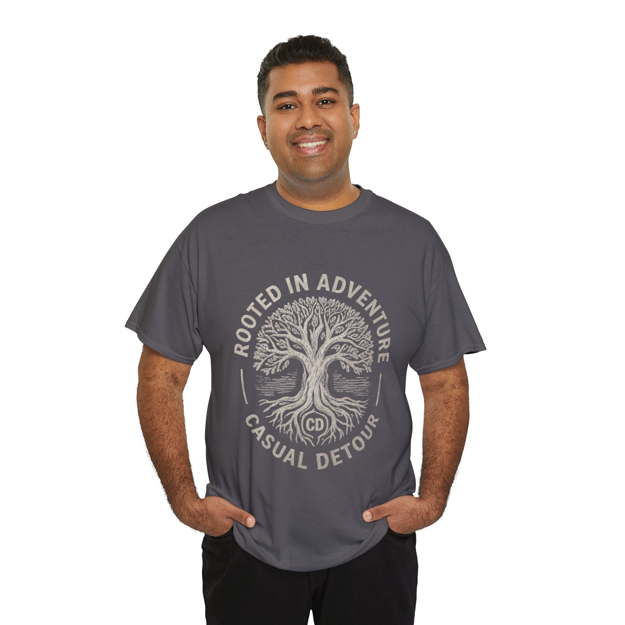 Adventure Tree T‑Shirt — "Rooted in Adventure, Casual Detour" Outdoor Graphic Tee