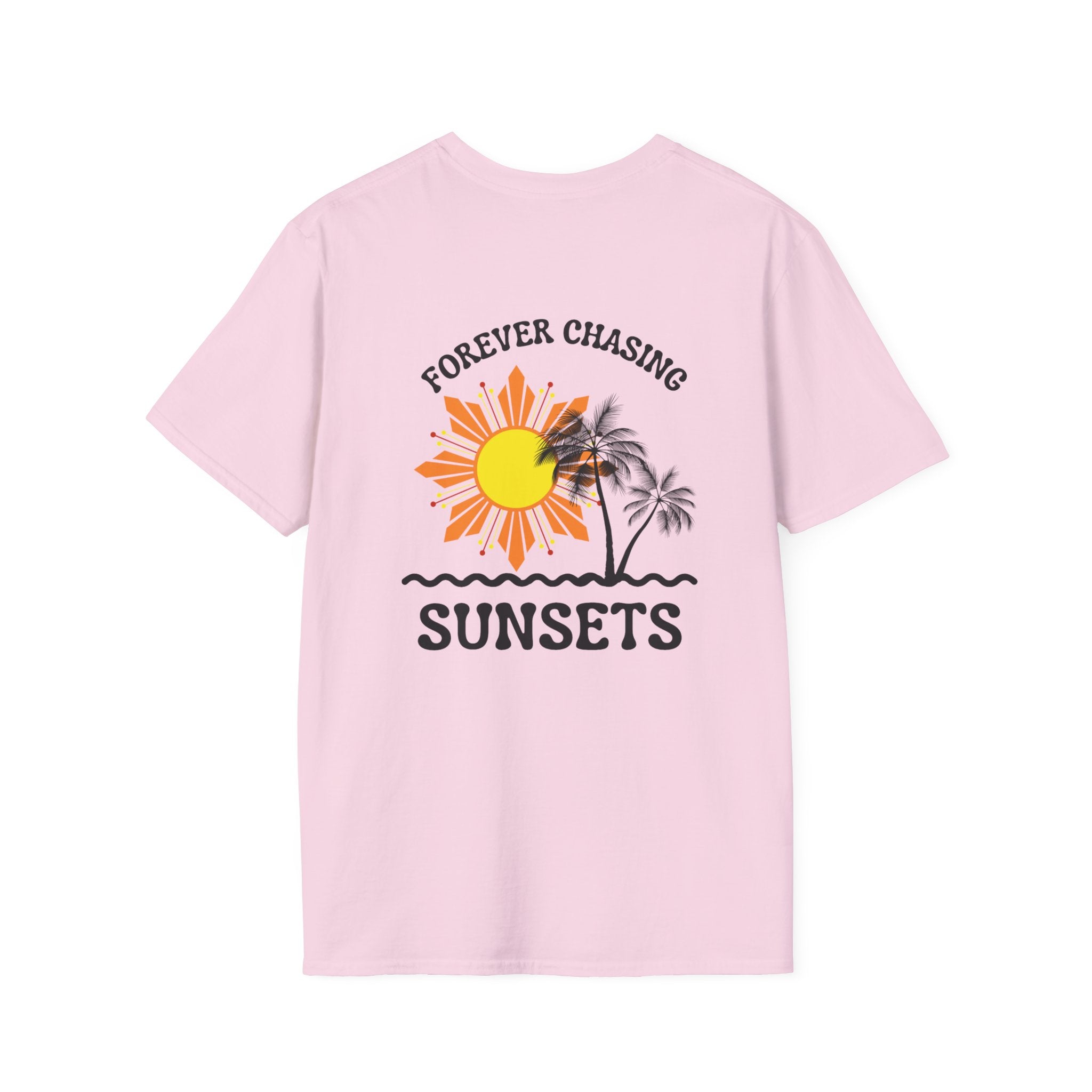Philippines Sunset Graphic T-Shirt — "Forever Chasing Sunsets" Tropical Palm Tee