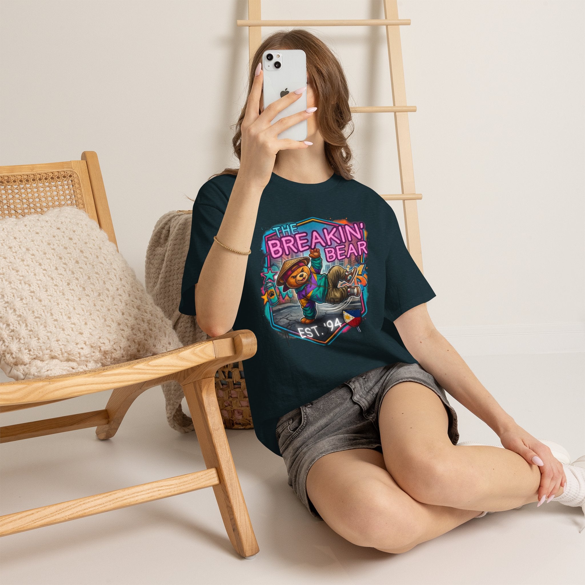 Breakin' Bear Graphic Tee — 'The Breakin' Bear' Est. '94 Retro Streetwear Filipino