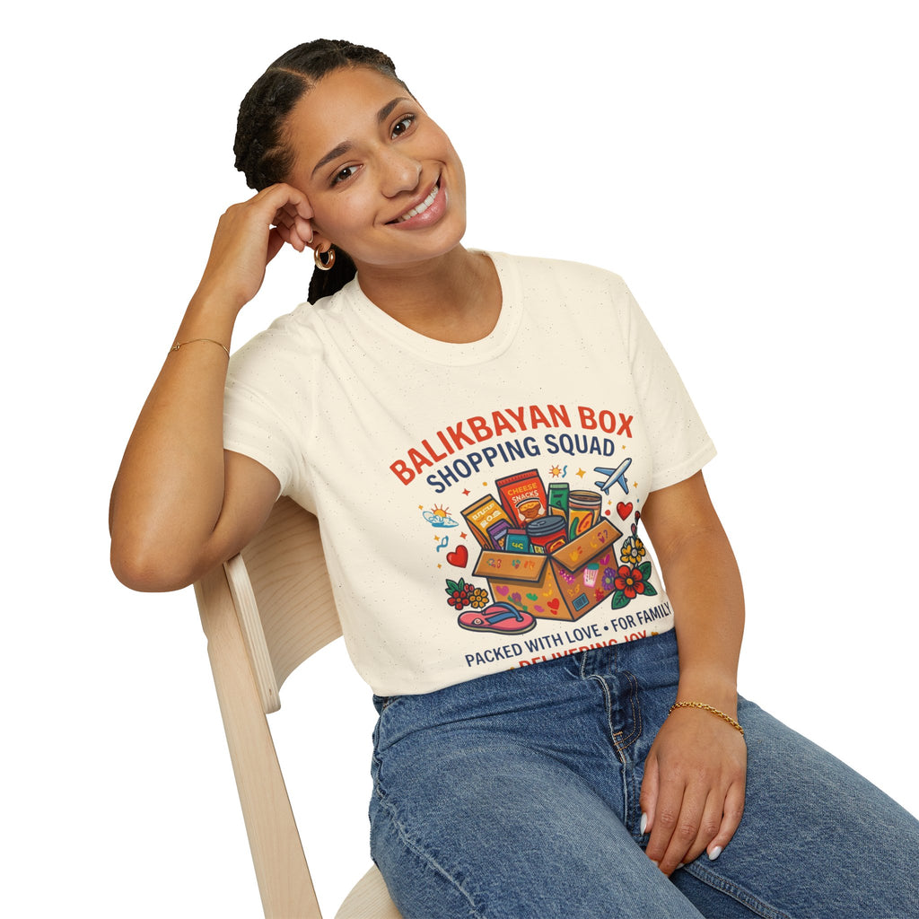 Balikbayan Box T-Shirt — "Balikbayan Box Shopping Squad" Filipino Care Package Tee