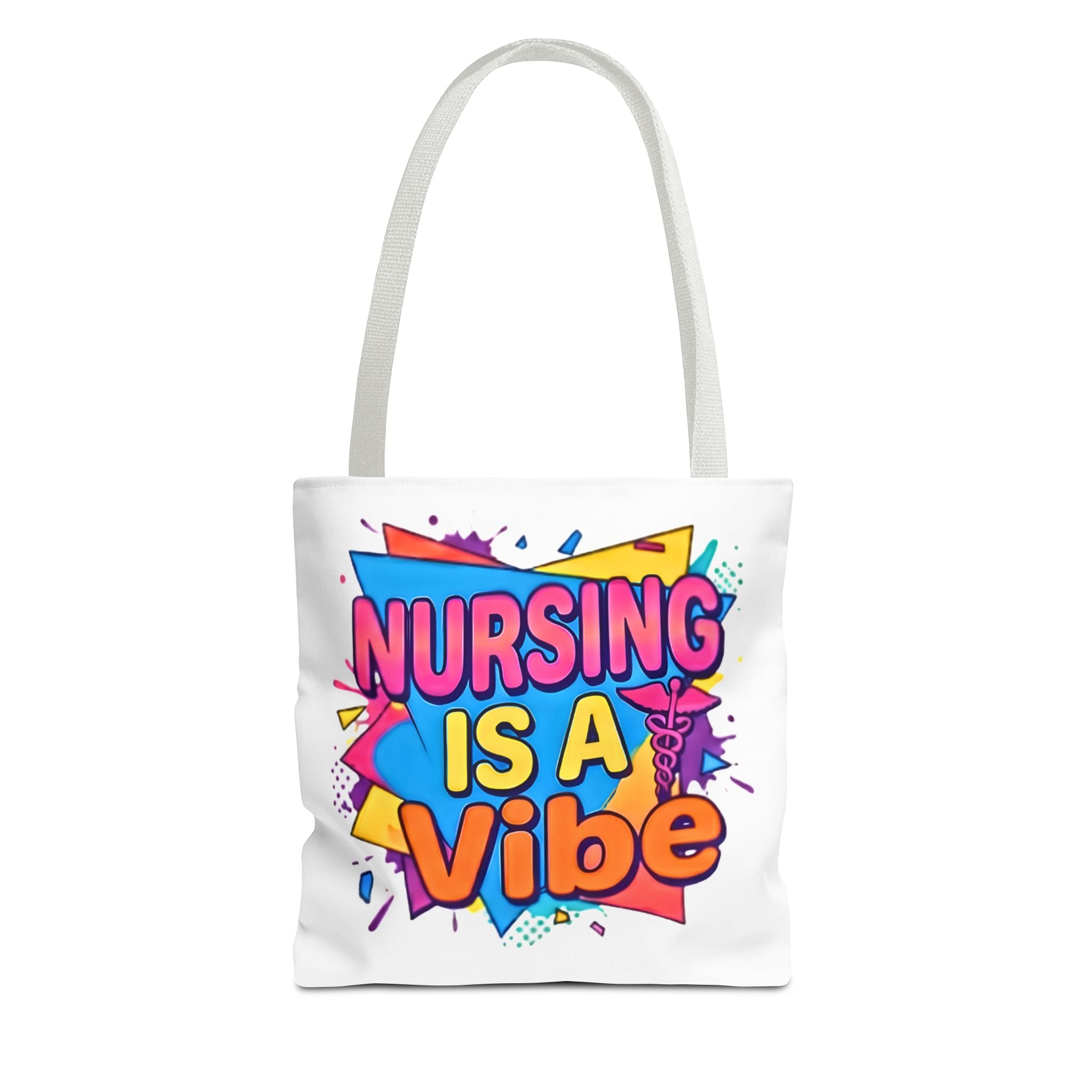 Nursing Is a Vibe Tote Bag – Colorful Nurse Gift Tote for Nurses
