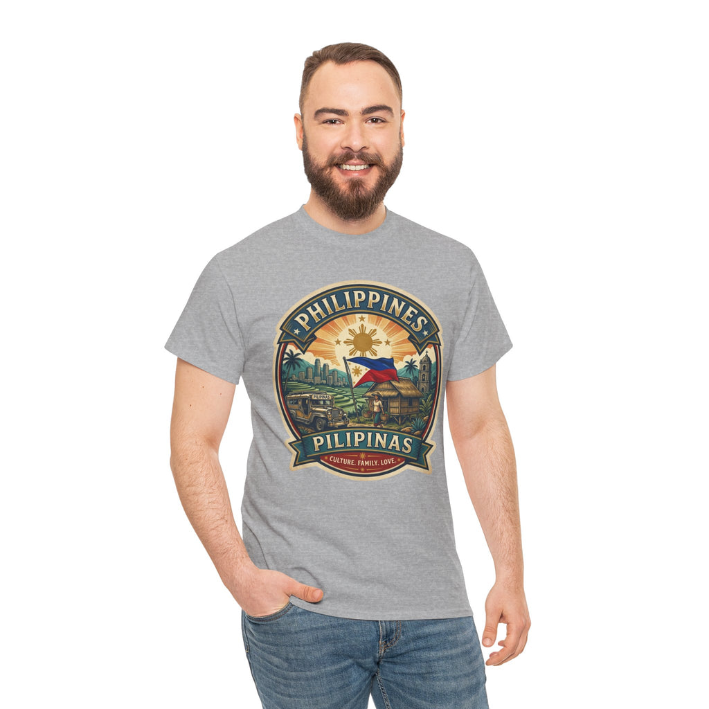 Philippines Vintage Badge T-Shirt – Filipino Pride Travel Tee