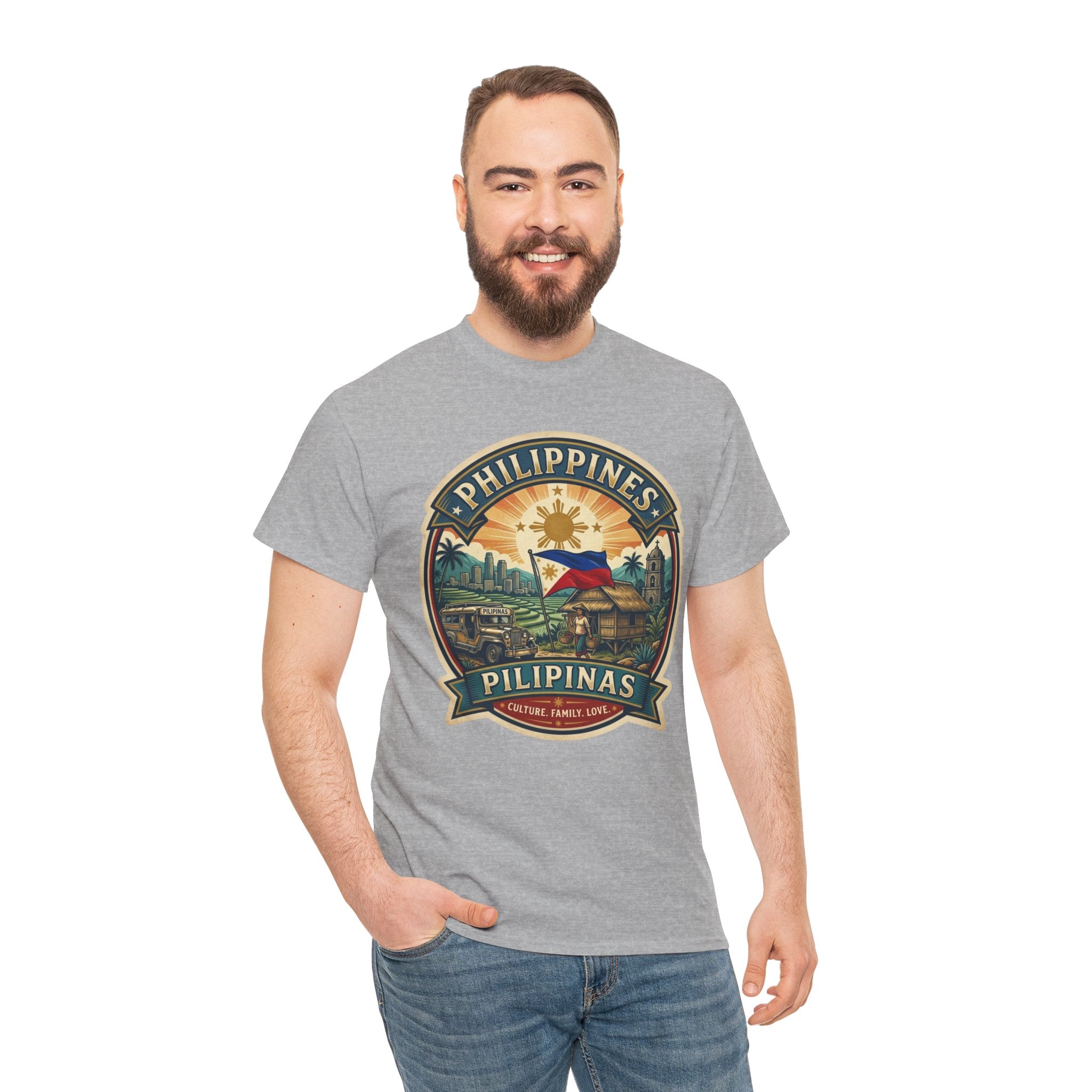 Philippines Vintage Badge T-Shirt – Filipino Pride Travel Tee