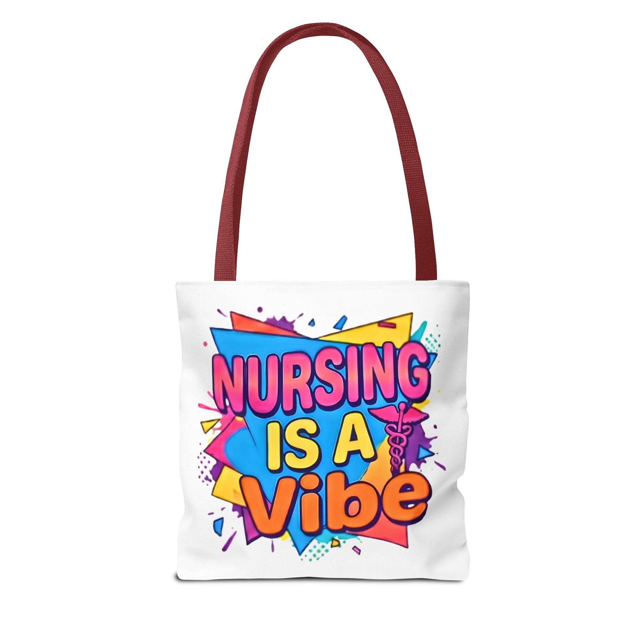 Nursing Is a Vibe Tote Bag – Colorful Nurse Gift Tote for Nurses