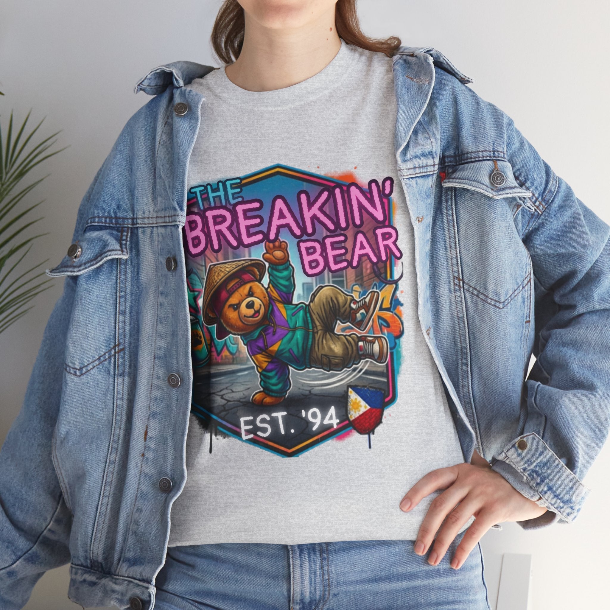 Breakin' Bear Graphic Tee — 'The Breakin' Bear' Est. '94 Retro Streetwear Filipino