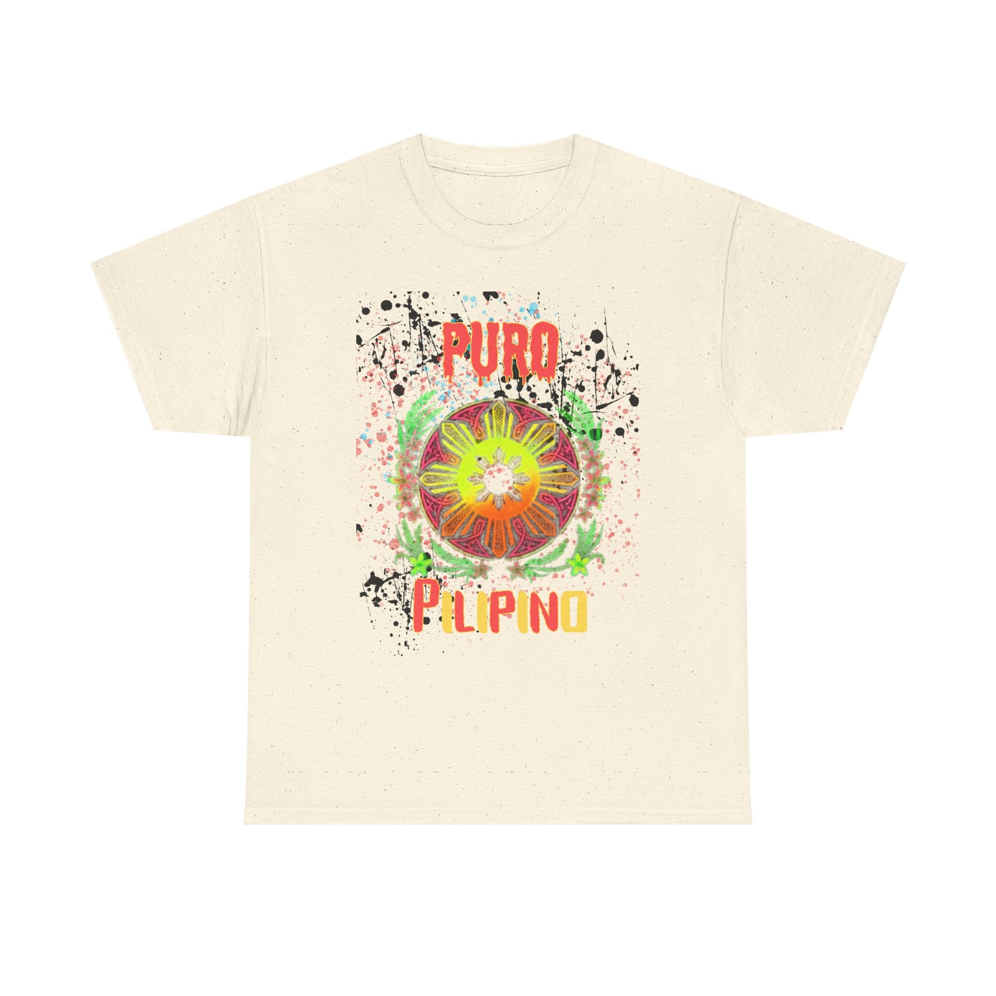 Puro Pilipino Graphic Tee — Vibrant Filipino Pride Floral Design