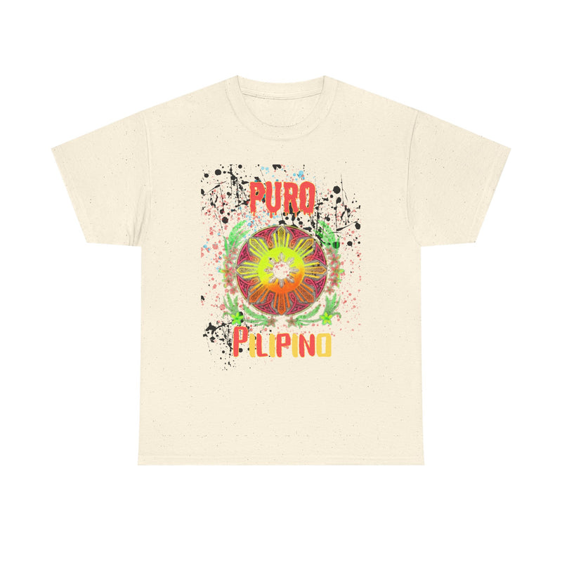 Puro Pilipino Graphic Tee — Vibrant Filipino Pride Floral Design