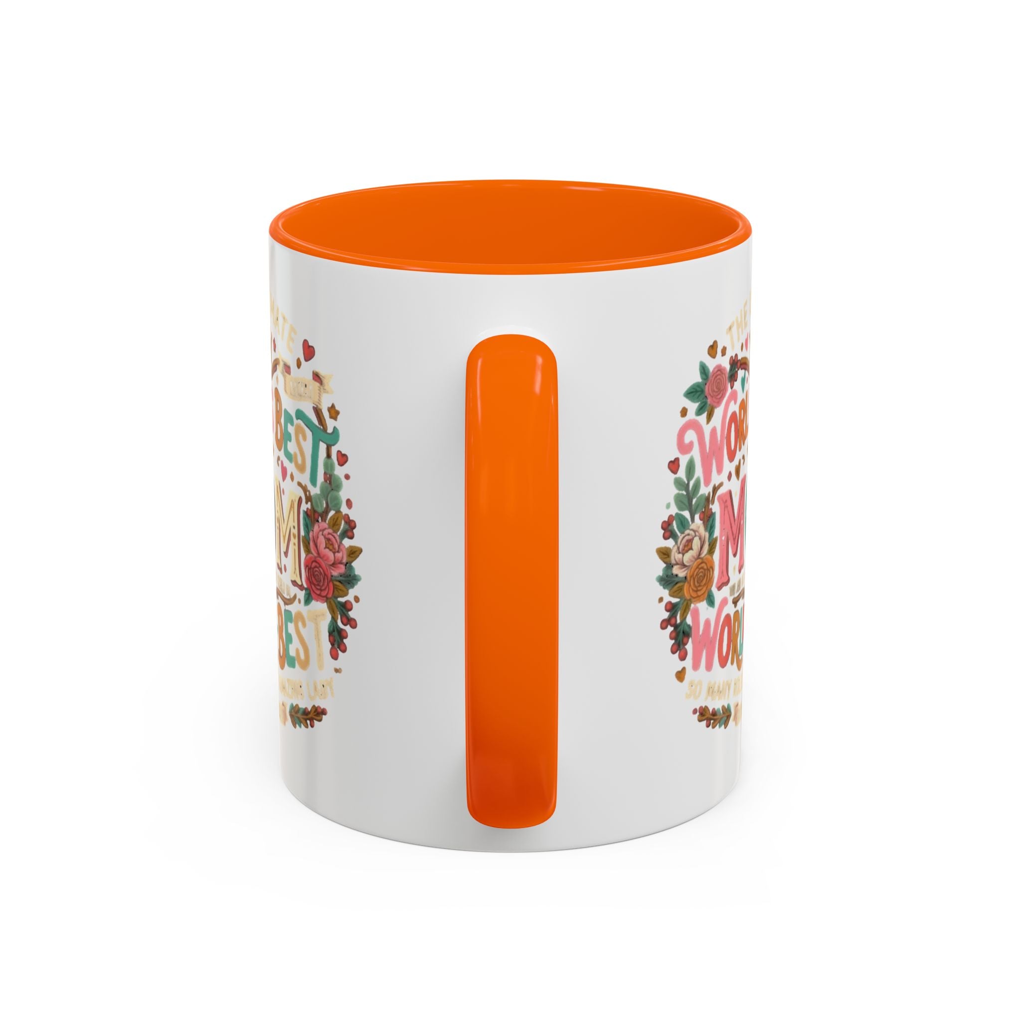 World's Best Mom Accent Coffee Mug — Floral Mother's Day 11/15oz