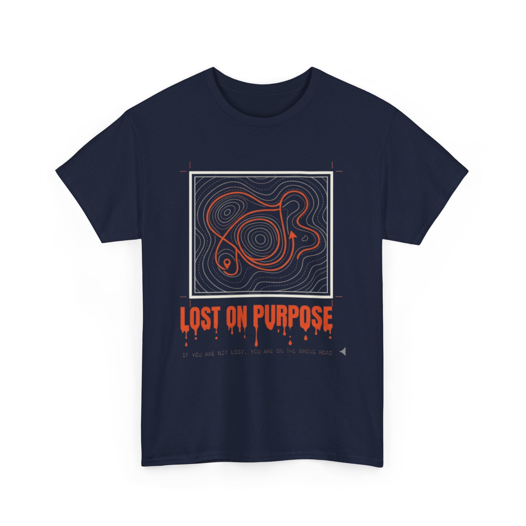 Lost On Purpose T-Shirt - Casual Detour-— Abstract Line Art Graphic Tee