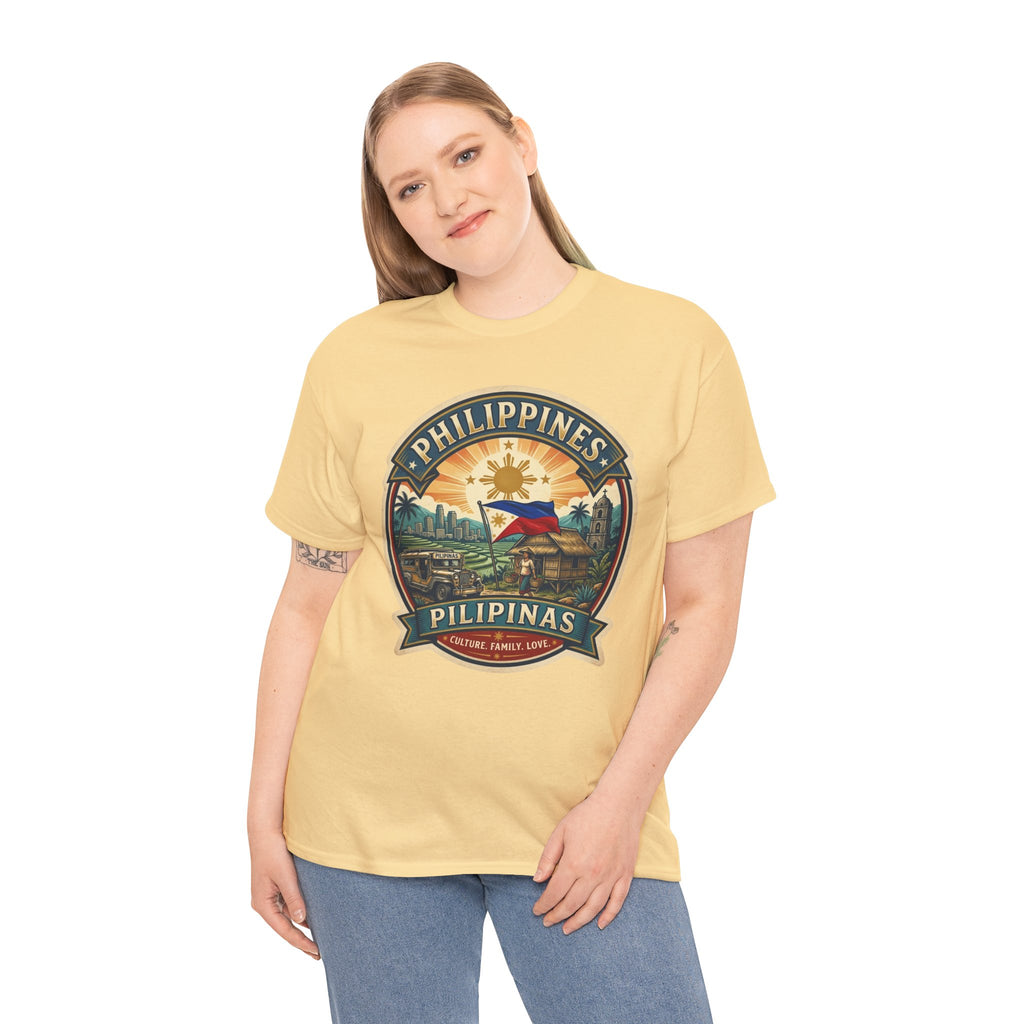 Philippines Vintage Badge T-Shirt – Filipino Pride Travel Tee
