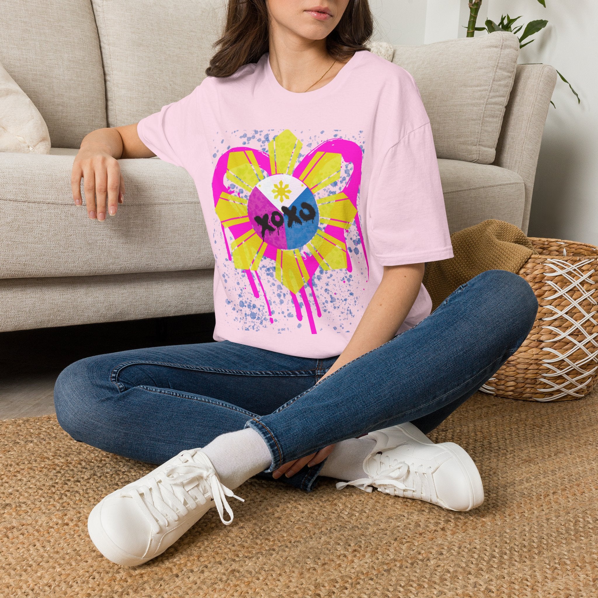 Pinay power Flower Graffiti T-Shirt bloom Tee