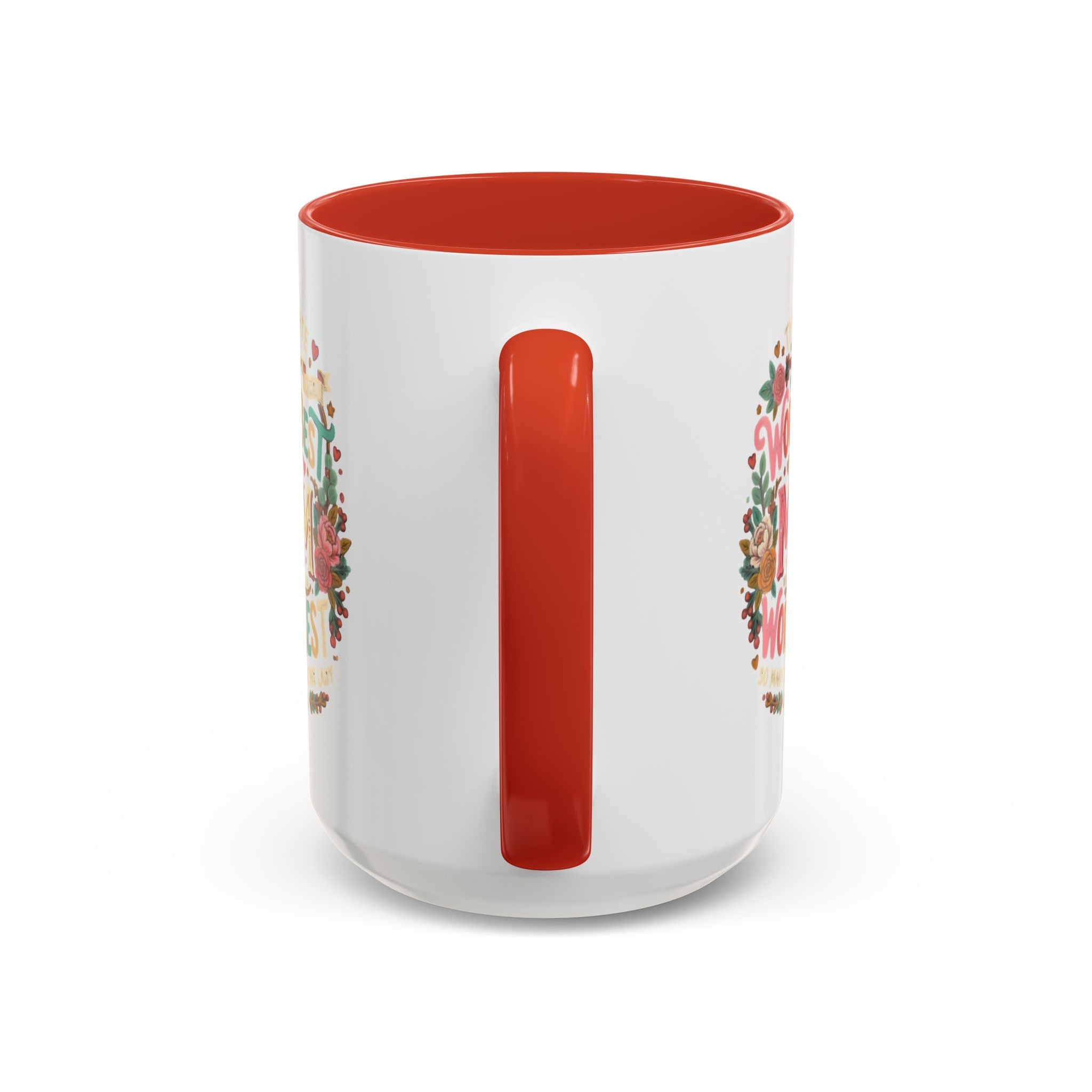 World's Best Mom Accent Coffee Mug — Floral Mother's Day 11/15oz
