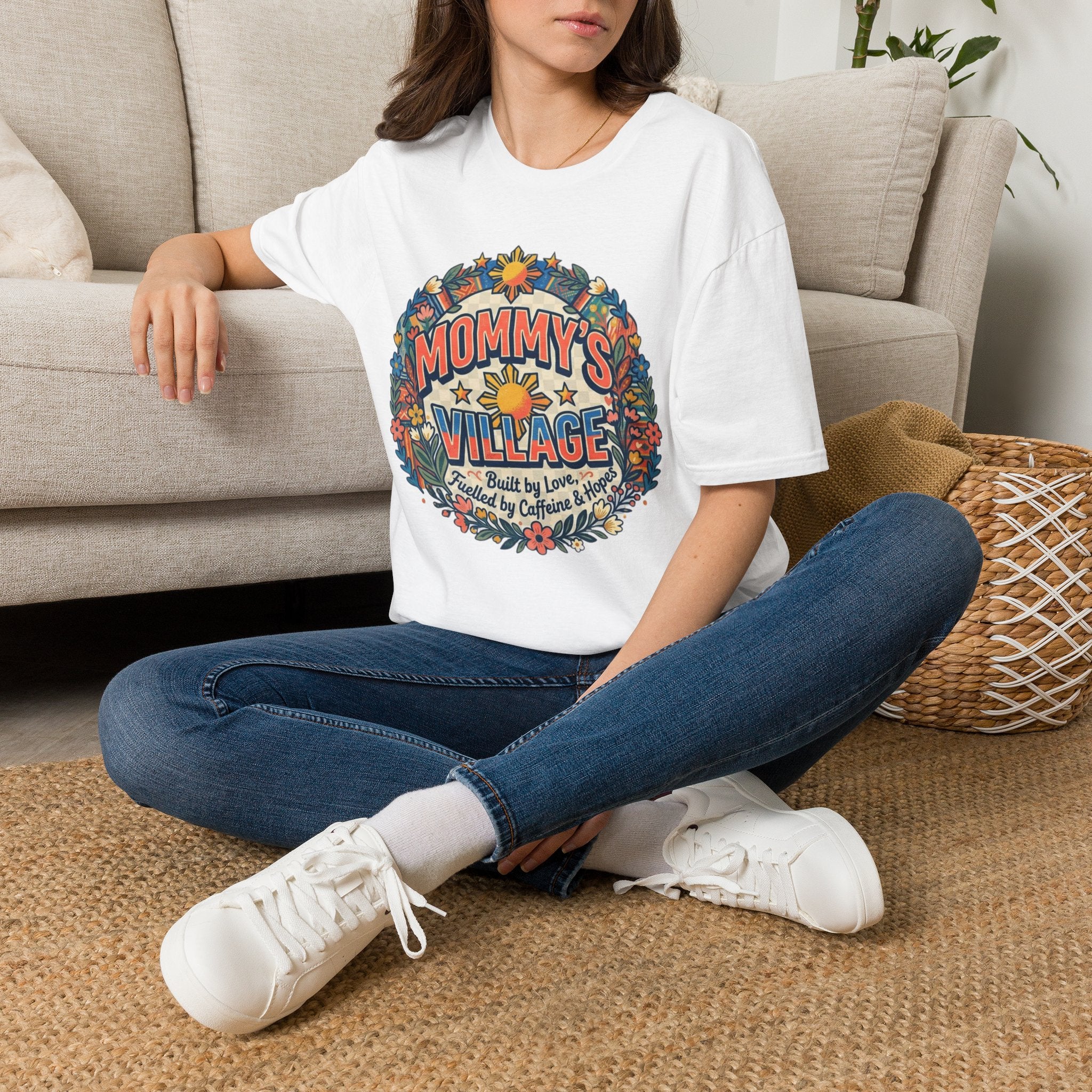 Mommy's Village T-Shirt — Philippines Sun Floral Mommy's Village Tee