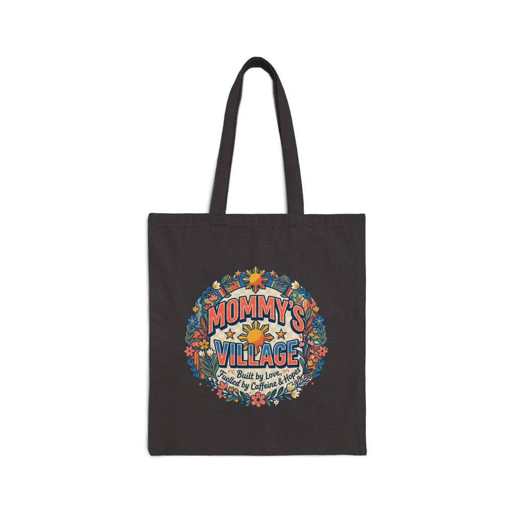 Mommy's Village Floral Canvas Tote – Vintage Mom reusable Gift Bag Pinoy, Phillipines style