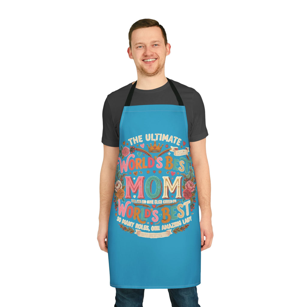 World's Best Mom Apron — Floral ‘The Ultimate’ Gift for Mother's Day & Cooking