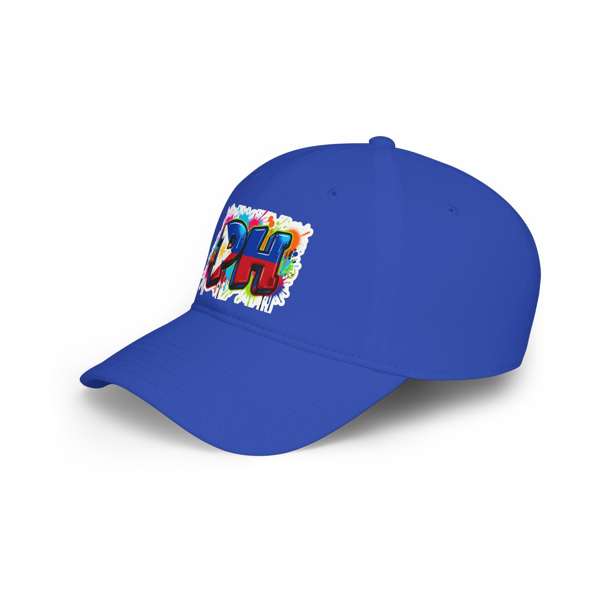 PH Graffiti Baseball Cap — Colorful Filipino Pride Low Profile Ha