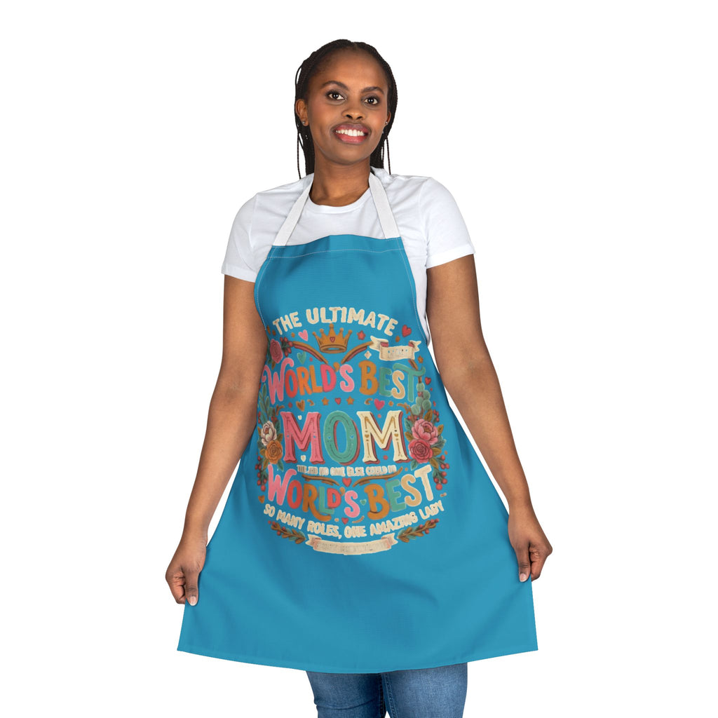 World's Best Mom Apron — Floral ‘The Ultimate’ Gift for Mother's Day & Cooking