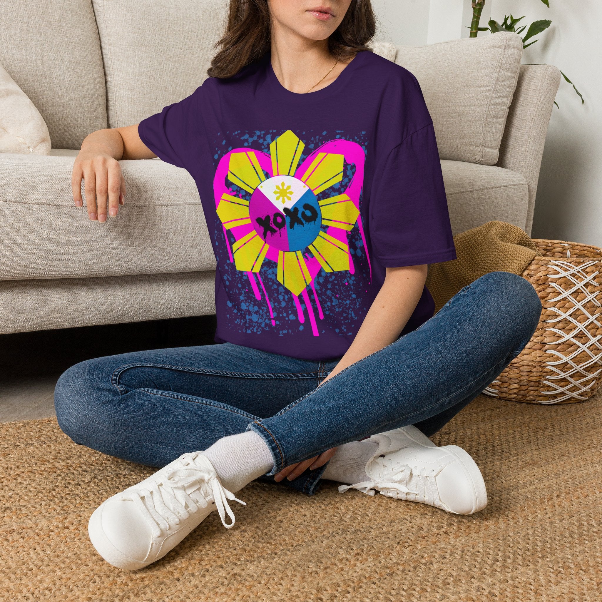 Pinay power Flower Graffiti T-Shirt bloom Tee