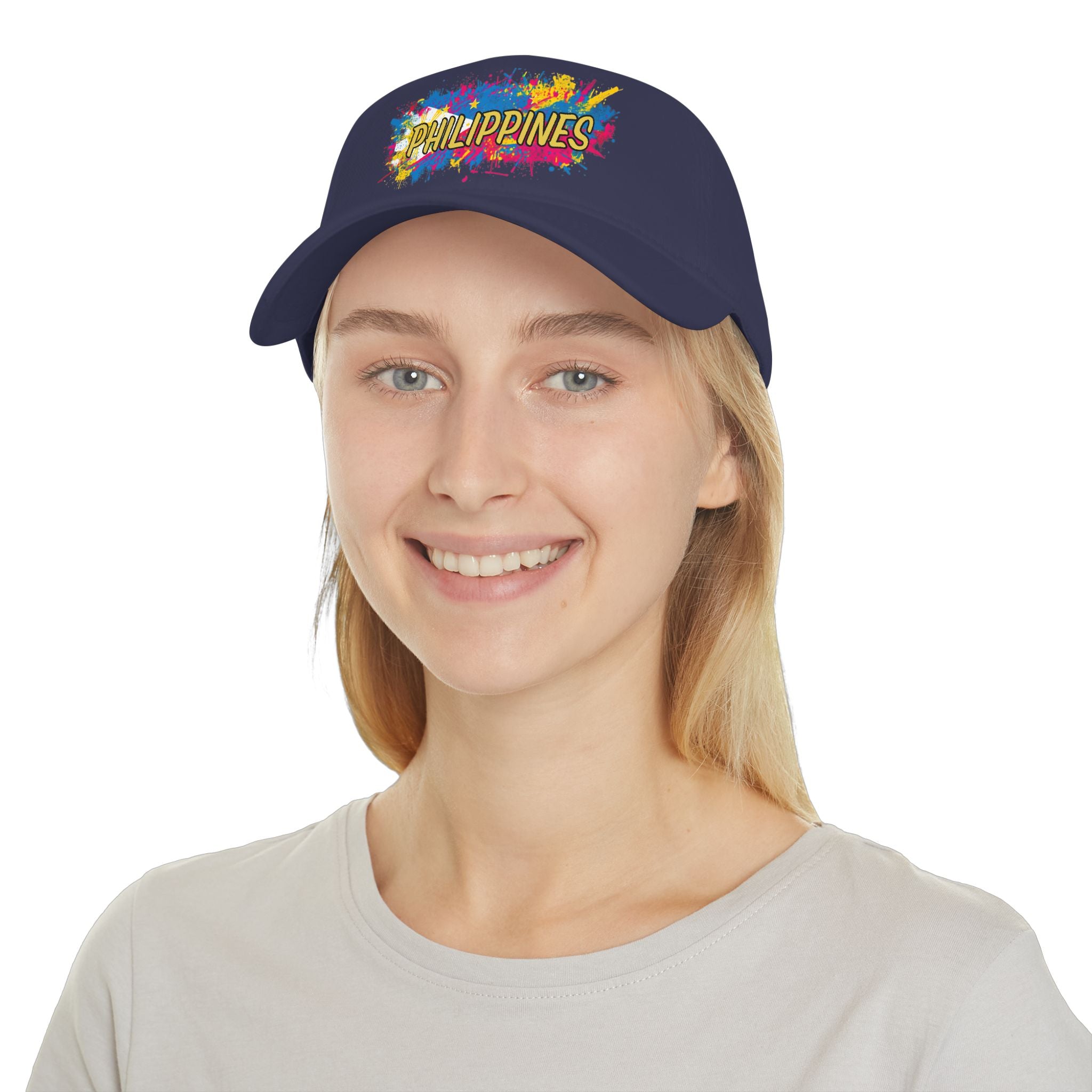 Philippines Paint Splash Baseball Cap — Colorful Filipino Pride Hat