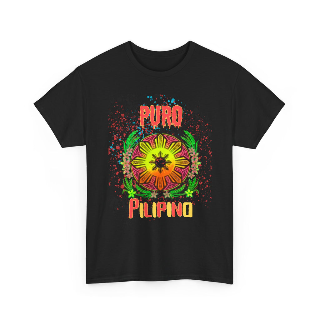 Puro Pilipino Graphic Tee — Vibrant Filipino Pride Floral Design