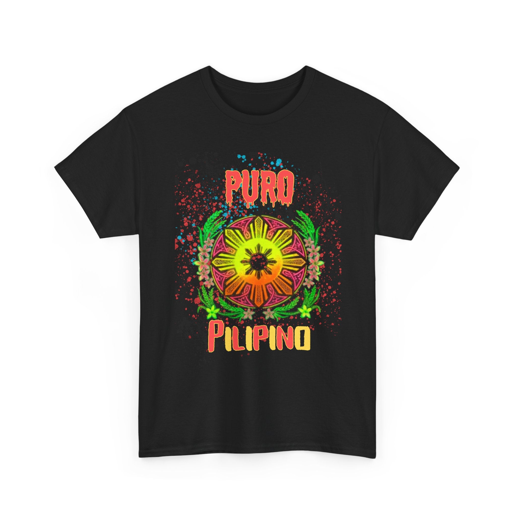 Puro Pilipino Graphic Tee — Vibrant Filipino Pride Floral Design