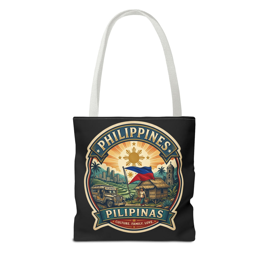 Philippines Vintage Travel Tote Bag — Pilipinas Flag & Island Scene