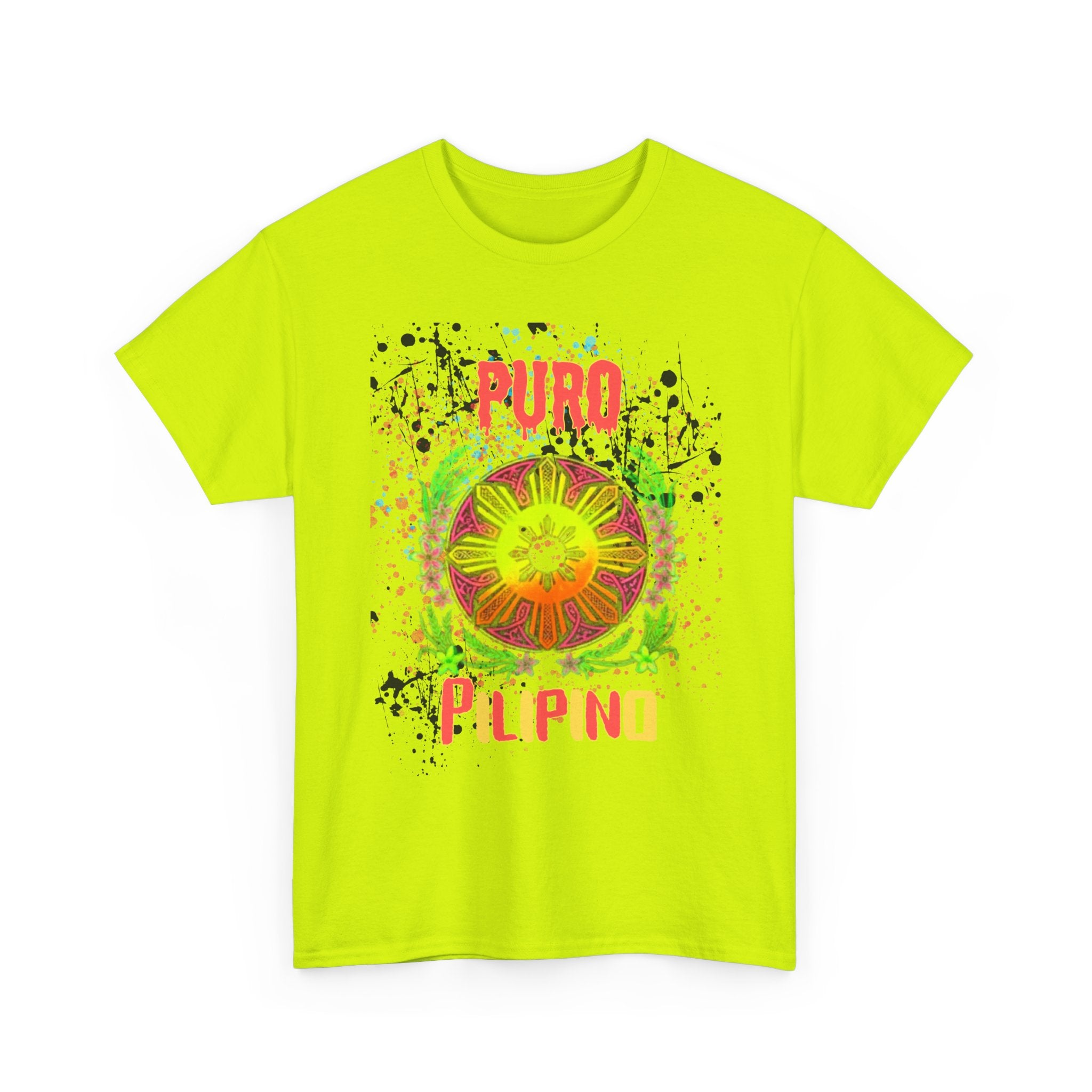Puro Pilipino Graphic Tee — Vibrant Filipino Pride Floral Design