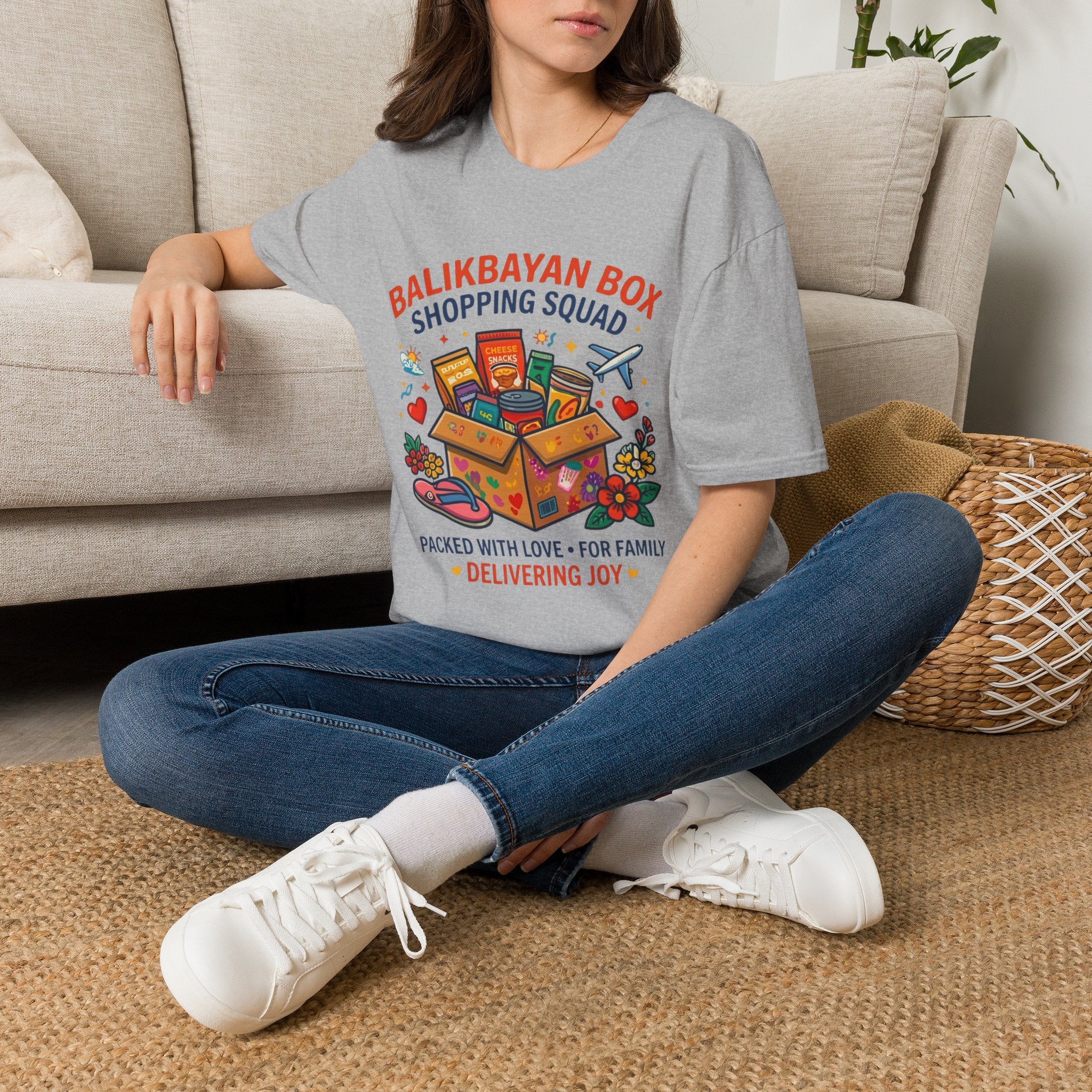 Balikbayan Box T-Shirt — "Balikbayan Box Shopping Squad" Filipino Care Package Tee