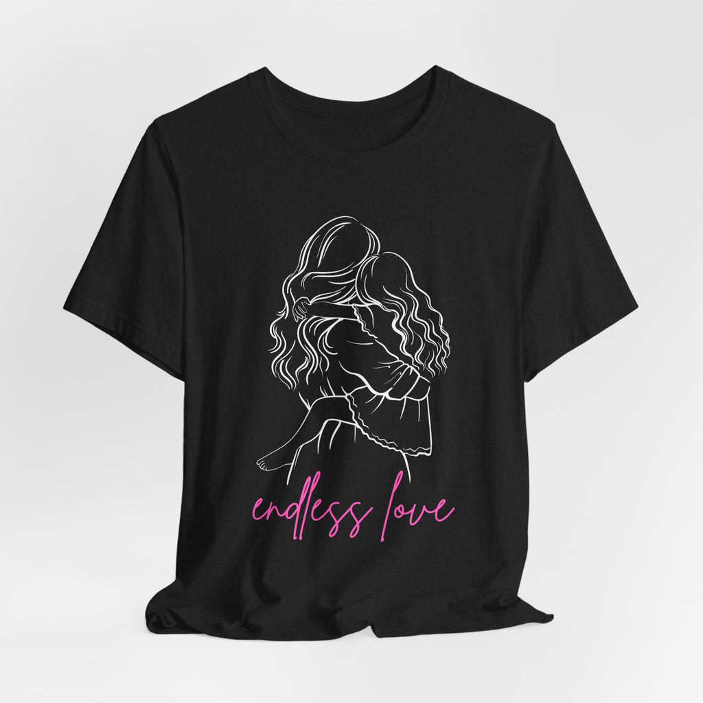 Endless Love Graphic Tee — Minimal Pink Script Mother & Daughter Romantic Shirt