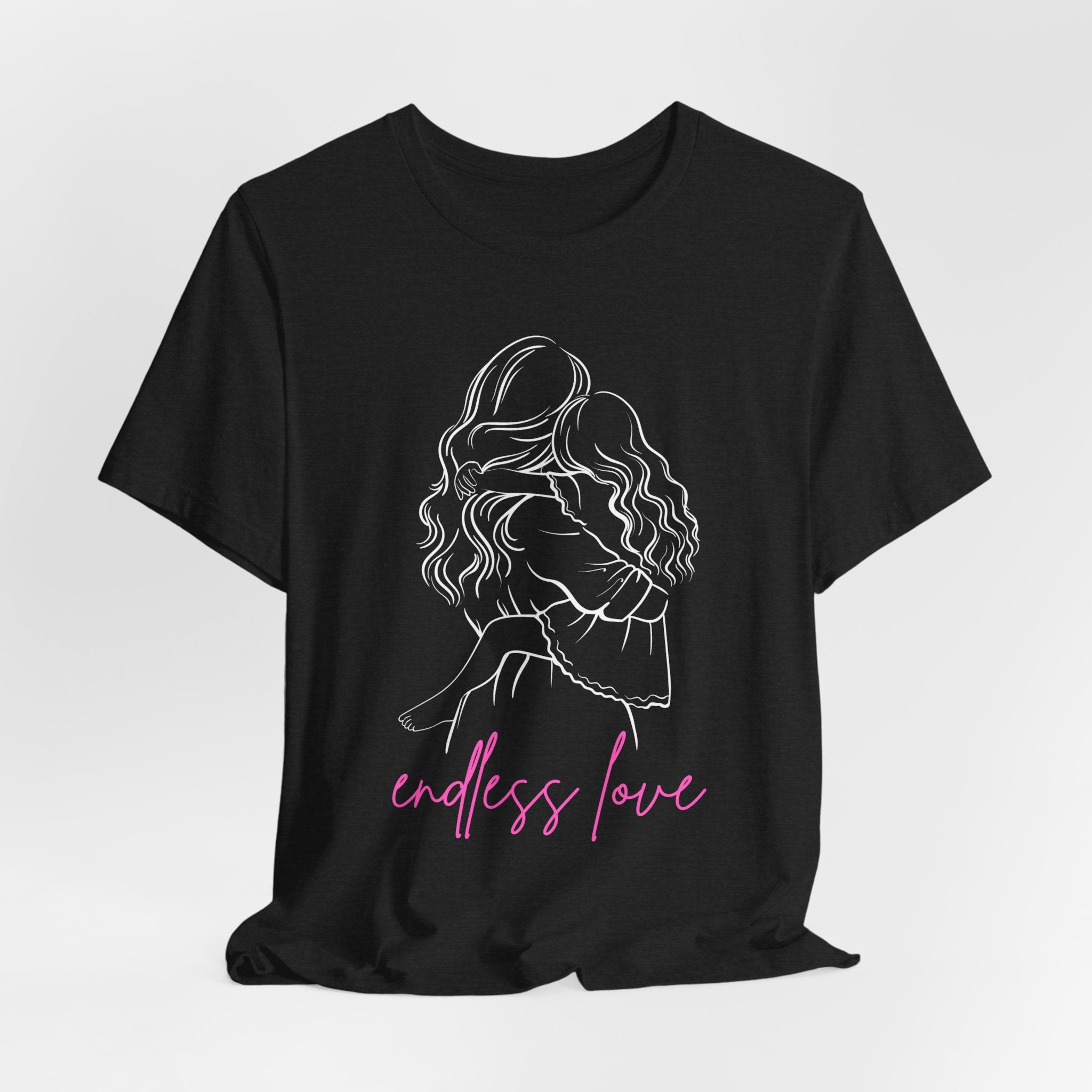 Endless Love Graphic Tee — Minimal Pink Script Mother & Daughter Romantic Shirt
