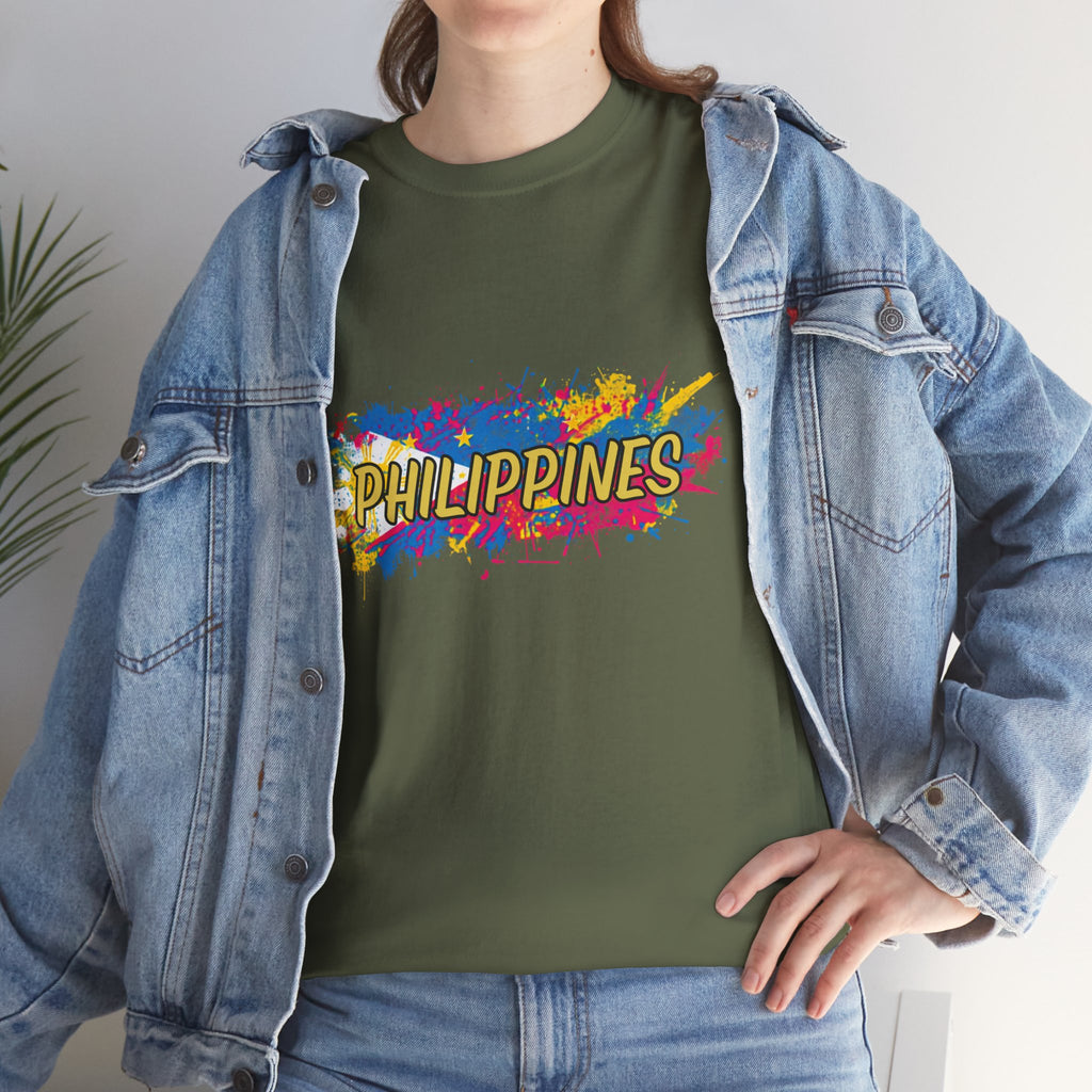 Philippines Color Splash T‑Shirt — Vibrant Filipino Pride Tee