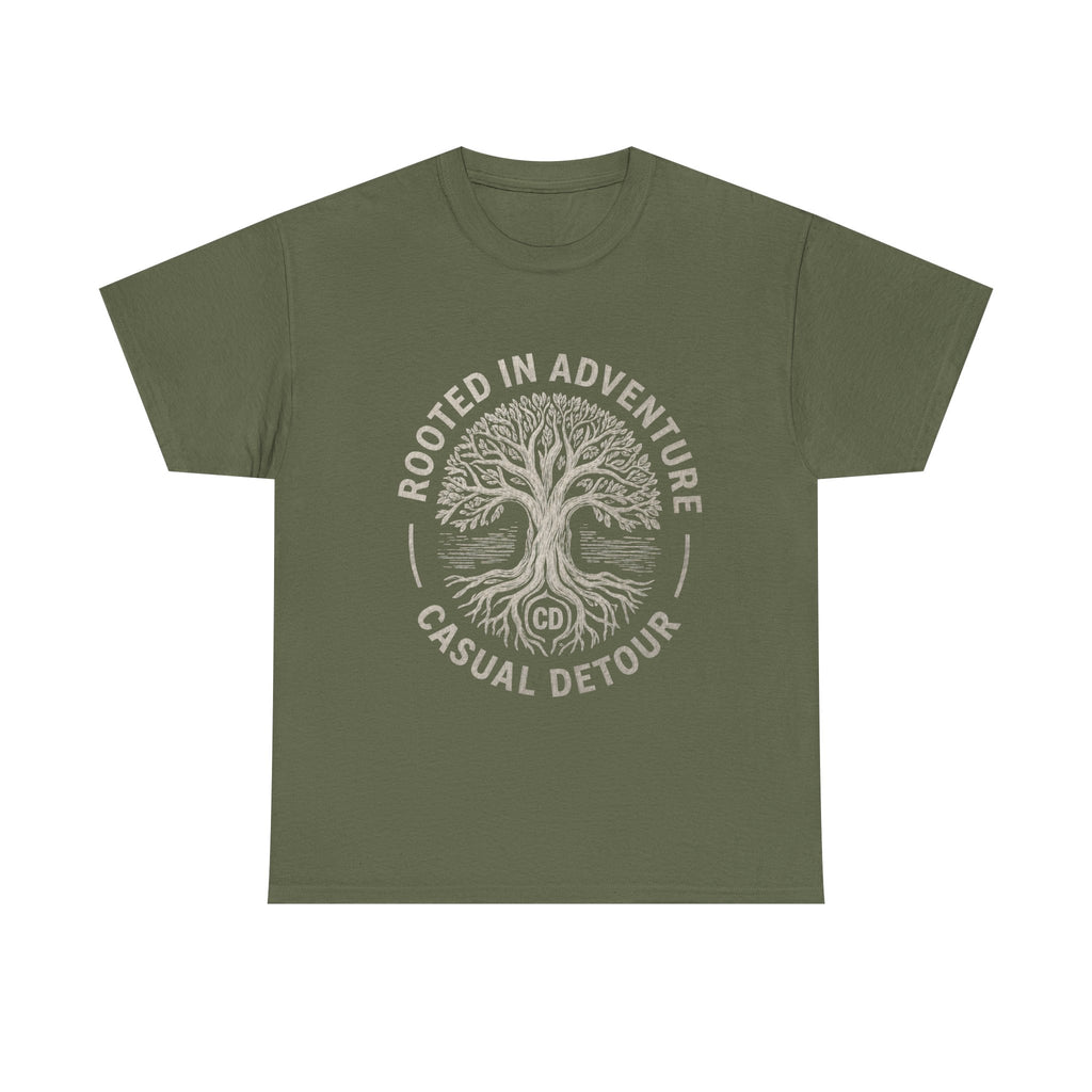 Adventure Tree T‑Shirt — "Rooted in Adventure, Casual Detour" Outdoor Graphic Tee
