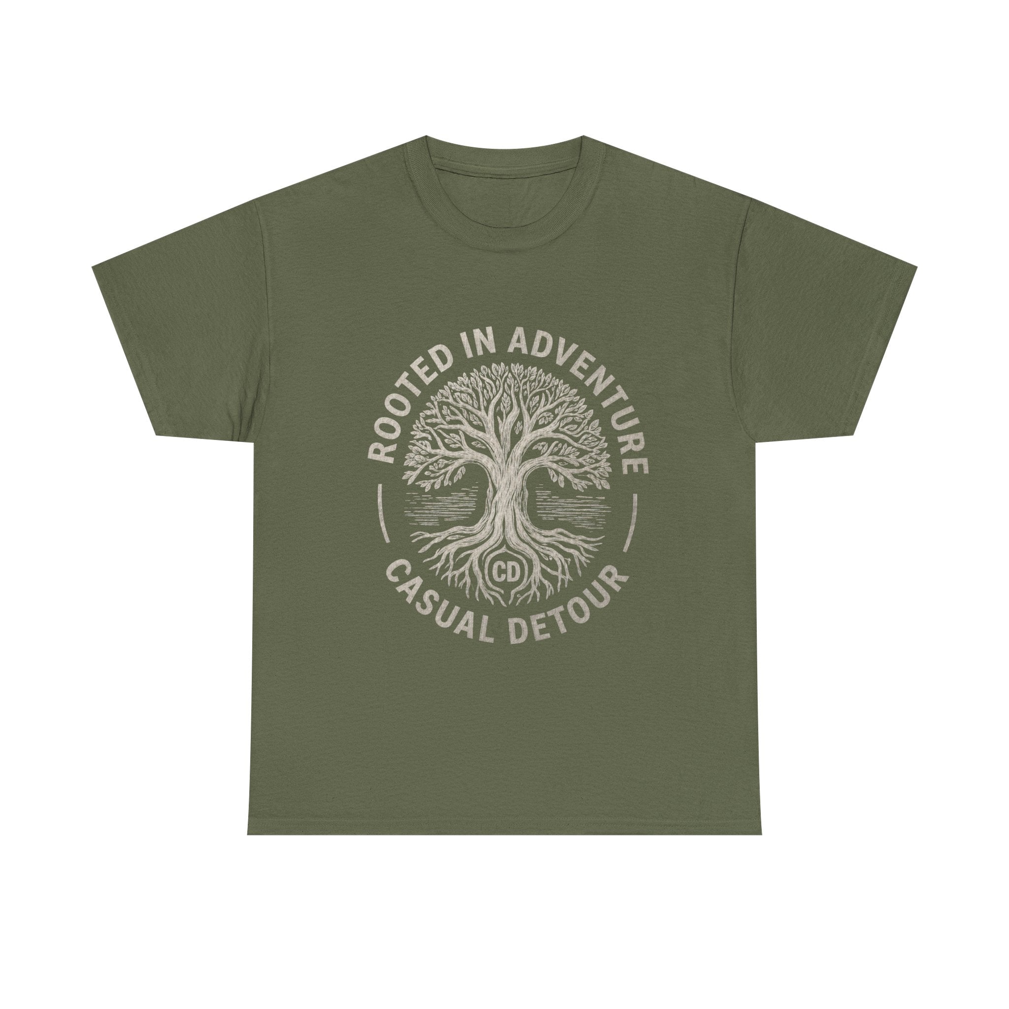Adventure Tree T‑Shirt — "Rooted in Adventure, Casual Detour" Outdoor Graphic Tee