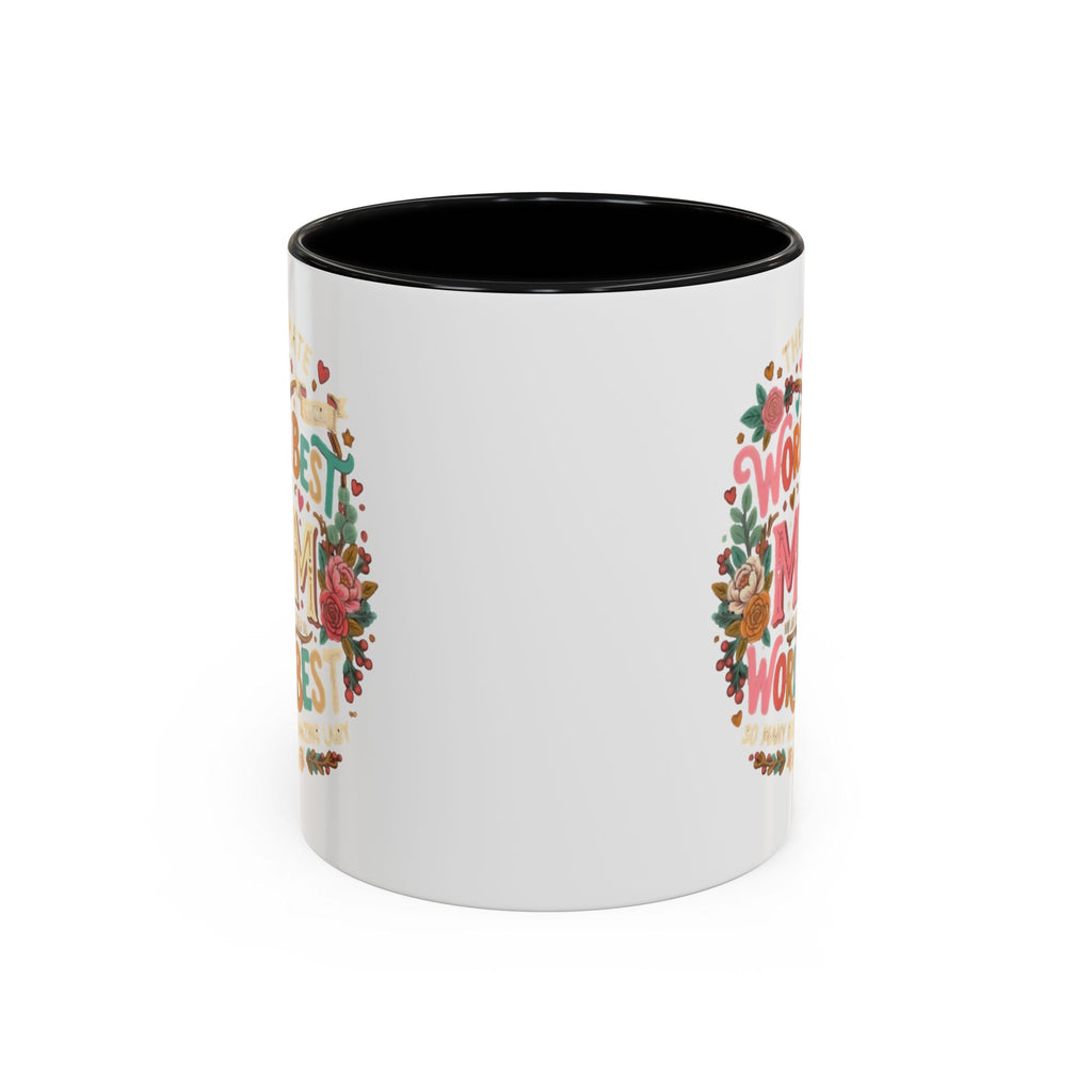 World's Best Mom Accent Coffee Mug — Floral Mother's Day 11/15oz